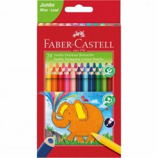 Extra hrubé pastelky Jumbo Grip Faber Castell - 24 farieb