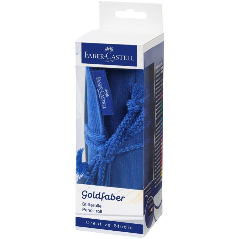 Pastelky Goldfaber permanent – sada 27 farebných pasteliek s ceruzkou a strúhadlom v rolke