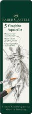 Akvarelové tužky Faber-Castell, 5 ks, plechová krabička