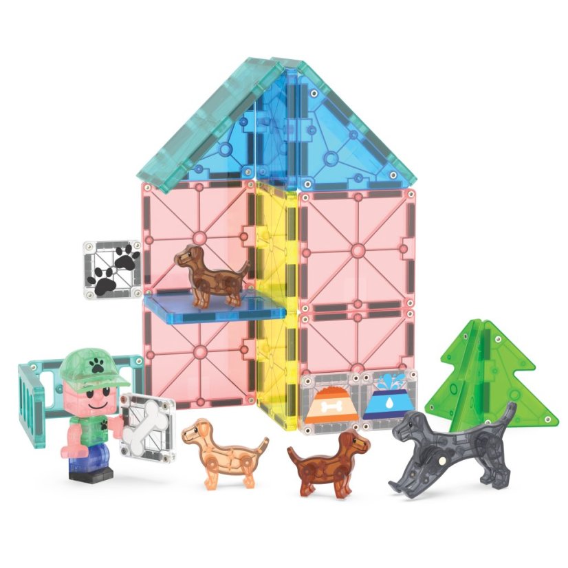 Magnetická stavebnica Magna Tiles Puppy Park 27 dielov
