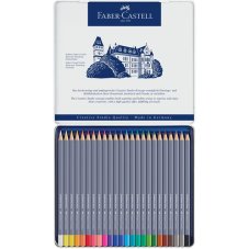 Akvarelové pastelky Goldfaber Aqua - 24 barev v plechové krabičce