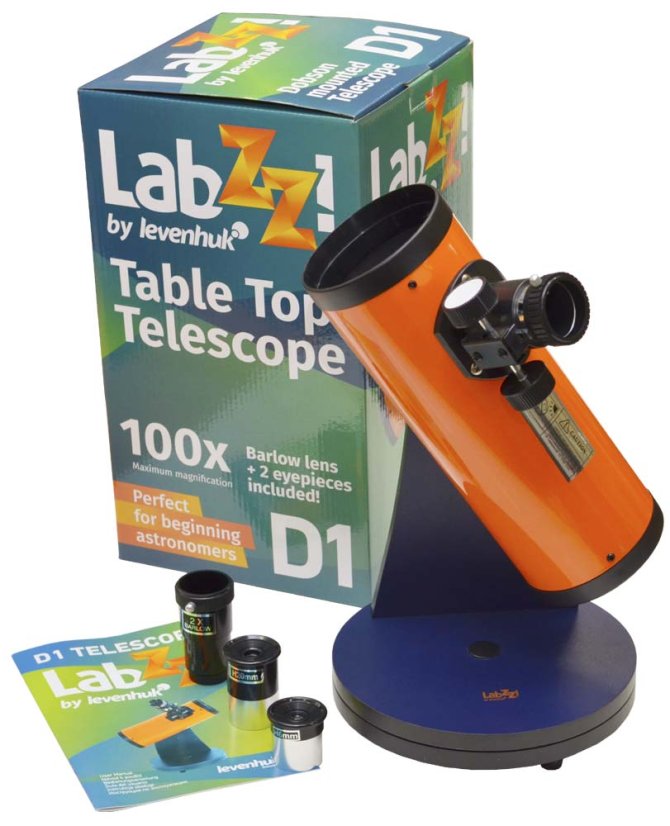 Teleskop pre deti LabZZ D1 - obsah balenia