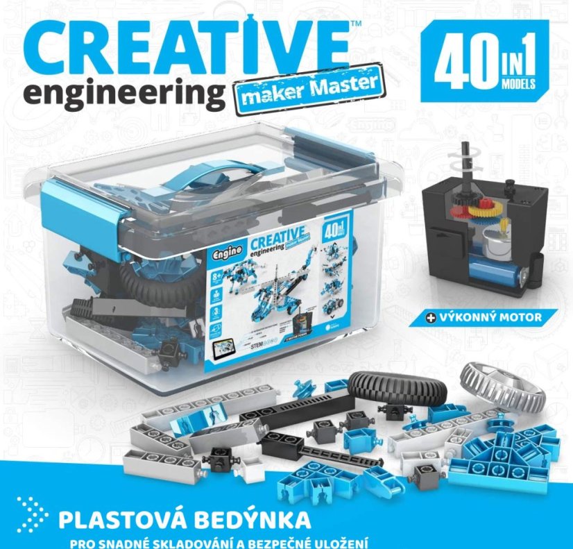 Stavebnice Engino Creative engineering 40 in 1 motorized