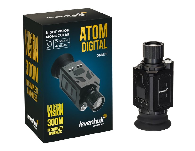 Monokulární dalekohled s nočním viděním Levenhuk Atom Digital DNM70