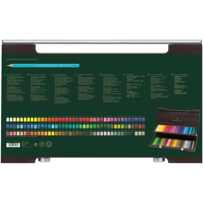Akvarelové pastelky Faber-Castell A. Dürer – sada 120 ks v dřevěné kazetě