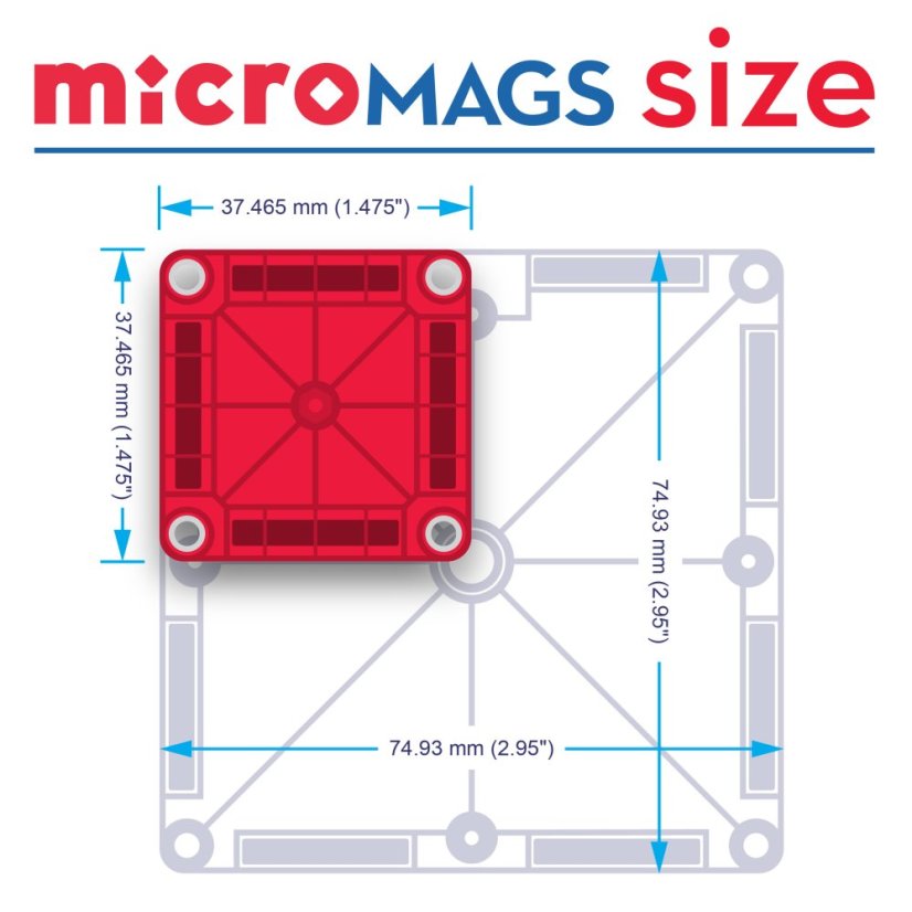 Magnetická stavebnica Magna Tiles microMAGS Travel Set 26 dielov