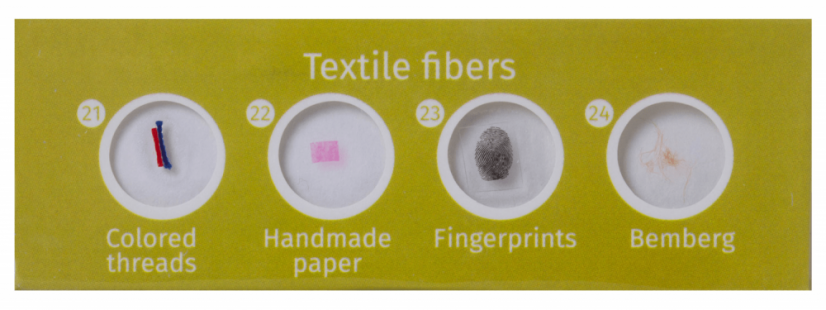 Preparáty pod mikroskop - textilne vlakna
