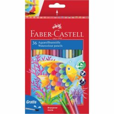 Akvarelové pastelky Faber Castell - 36 farieb a štetec