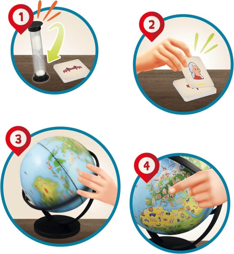 Interaktivní glóbus Junior Globe - hra pro předškoláky