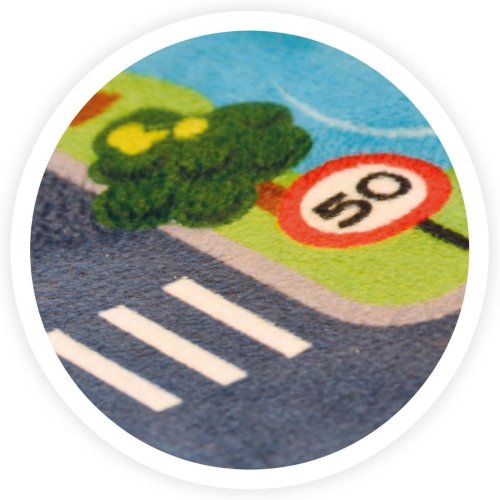 Detský koberec mesto so semaformi a autíčkami 72 x 120 cm