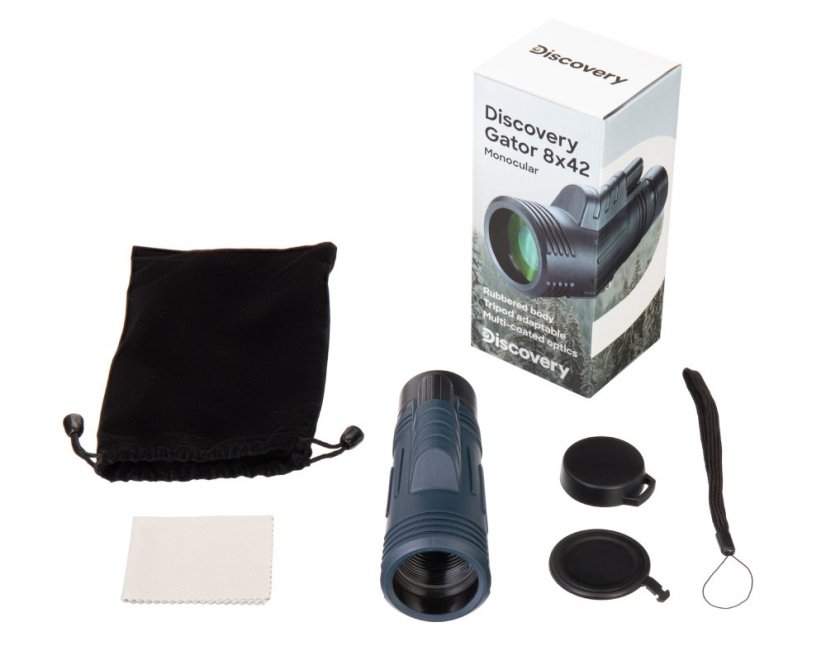 Monokulárny ďalekohľad Discovery Gator 8x42 - obsah balenia