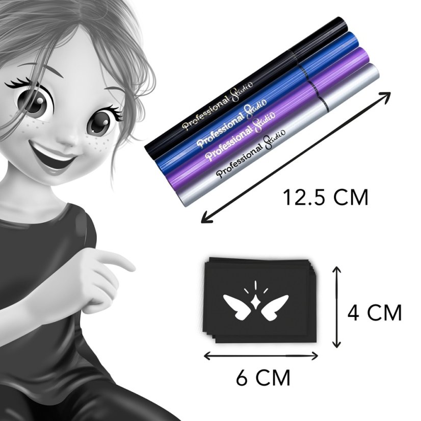 Kreativní sada pro děti - Tetovací pera - SILVER