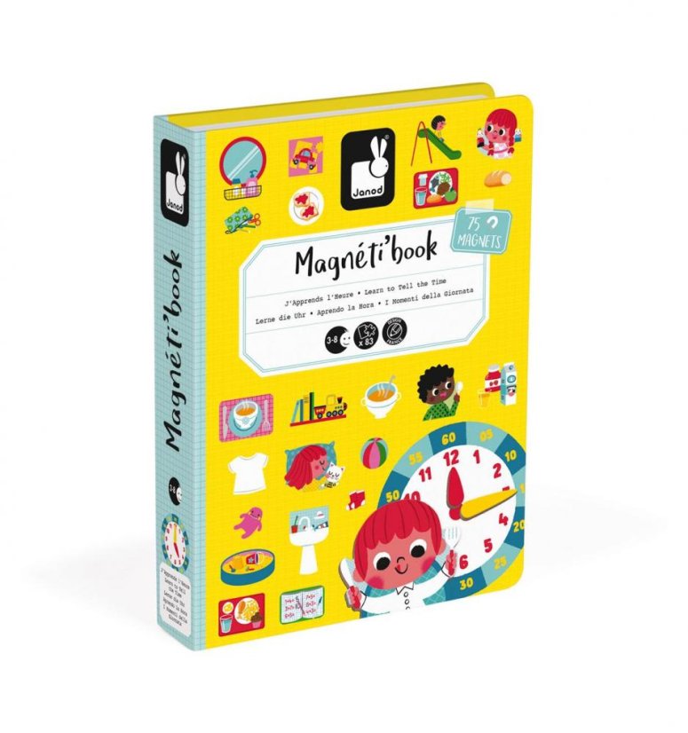 Janod Magnetibook Hodiny - Magnetická kniha pre deti