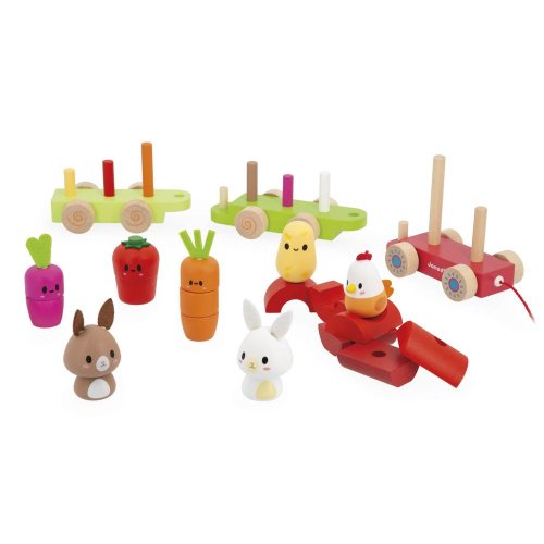 Janod Farm Dřevěný vláček Farma