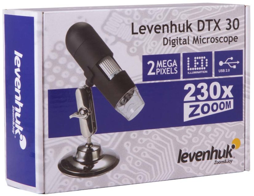 Digitálny mikroskop Levenhuk DTX 30 balenie