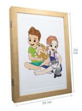 Dřevěný rám na kresby A4