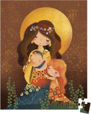 Janod Puzzle v kufříku Umělecký Klimt 100 dílků