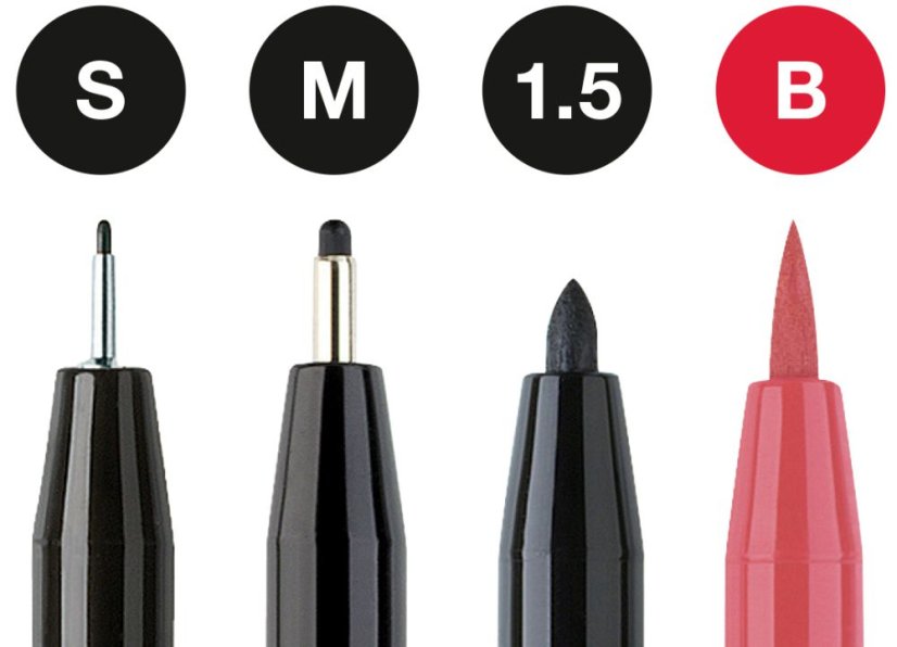 Umelecké fixky PITT súprava 4 ks – ozdobné písanie