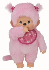Mončiči dívka růžová s bryndákem 45cm