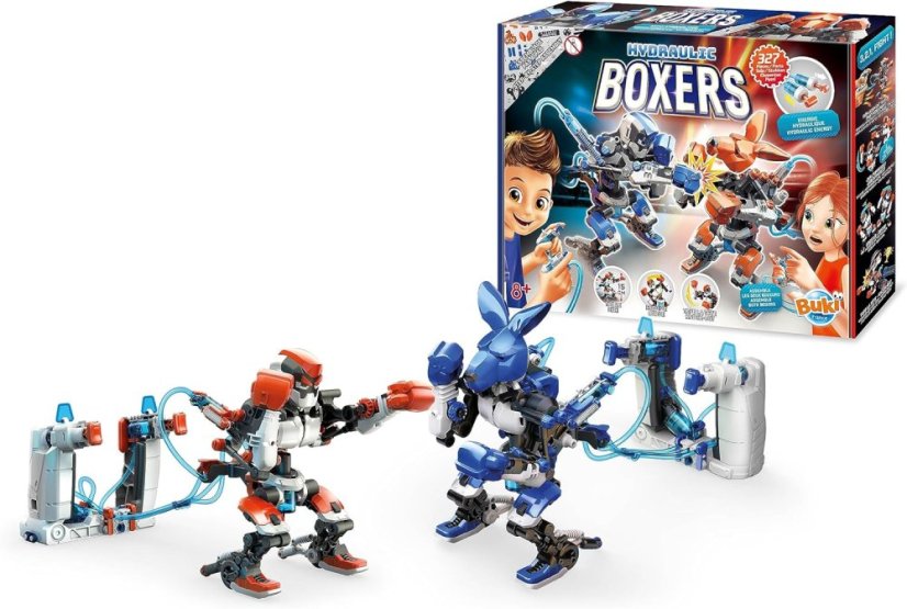 Hydrauličtí roboti boxeři - stavebnice pro děti