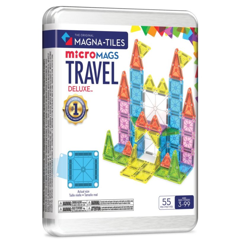 Magnetická stavebnice Magna Tiles Travel Set Deluxe 55 dielov