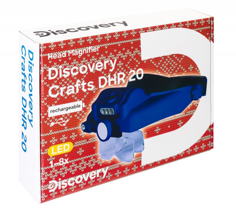 Nabíjacia náhlavná lupa Discovery Crafts DHR 20