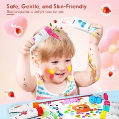 Omyvatelné prstové barvy s vůní 12 ks