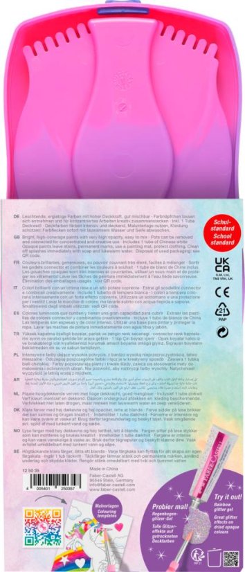Vodové farby pre deti Unicorn Connector - 12 farieb