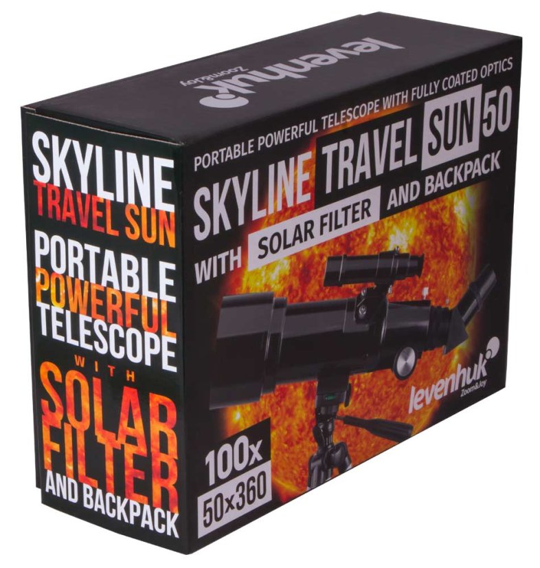 Teleskop pro začátečníky Levenhuk Skyline Travel Sun 50