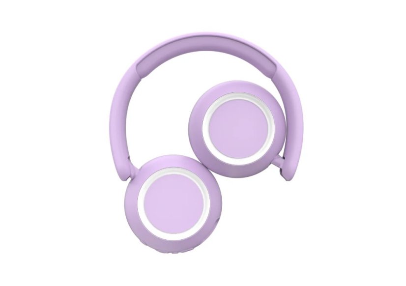 Bezdrátová dětská sluchátka s podsvícením Purple