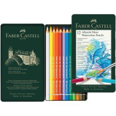 Akvarelové pastelky Faber-Castell Albrecht Dürer – sada 12 ks v plechovej kazete