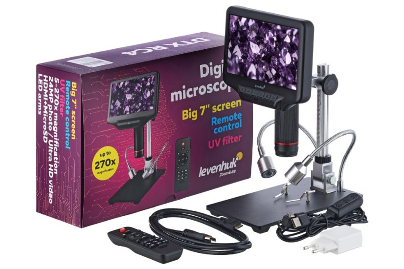 Mikroskop s diaľkovým ovládaním Levenhuk DTX RC4