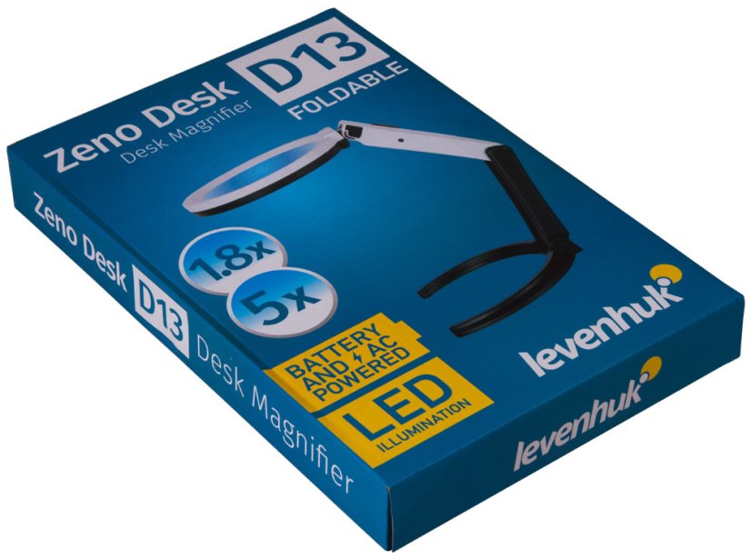 Skladacia stolová lupa s LED osvetlením Zeno Desk D13 - balenie