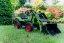 Falk šlapací traktor 2070W Claas backhoe s přední a zadní lžící a přívěsem