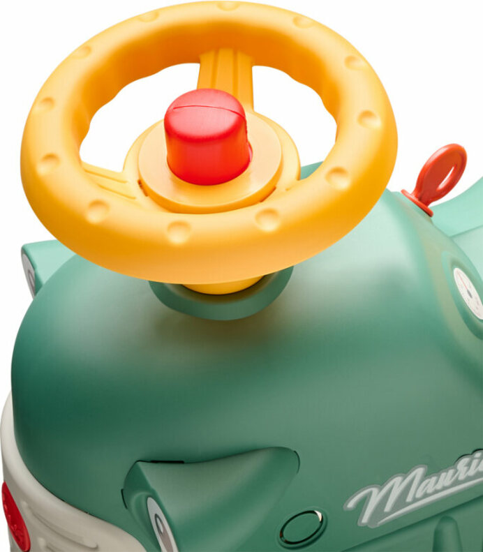 Odrážedlo Falk traktor baby Maurice zelený vintage s přívěsem