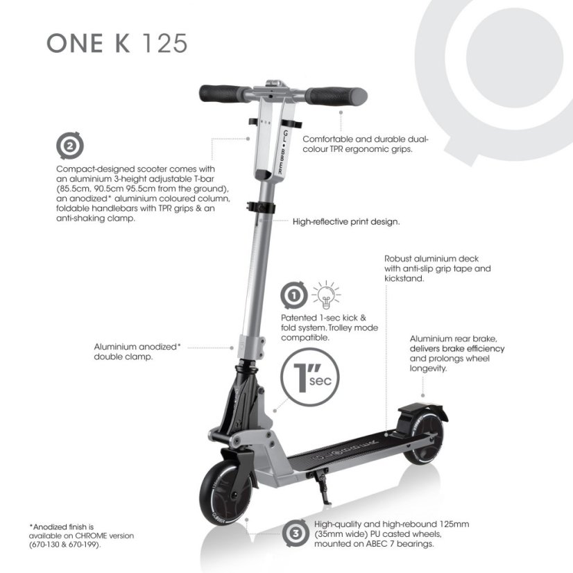 Koloběžka Globber One K 125 Blue