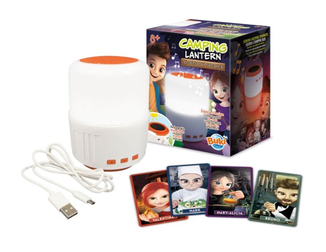 Kempingová lampa s reproduktorom