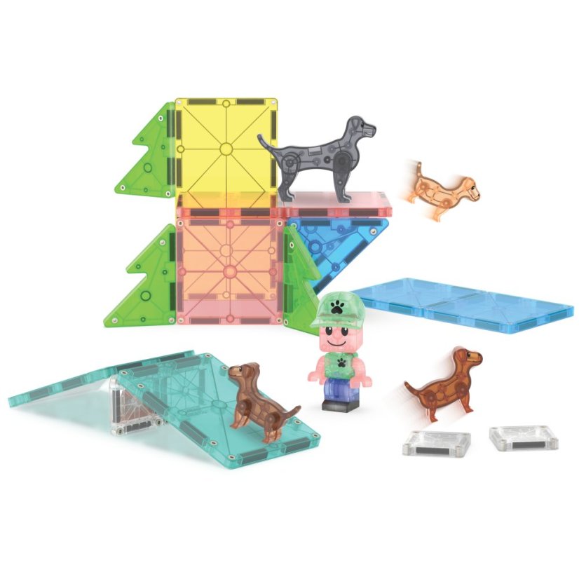 Magnetická stavebnica Magna Tiles Puppy Park 27 dielov