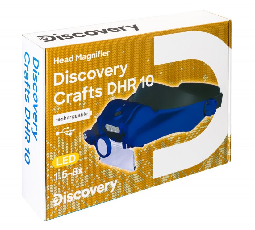 Nabíjacia náhlavná lupa Discovery Crafts DHR 10