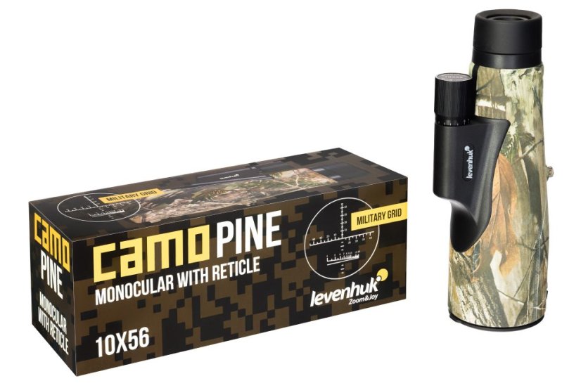 Monokulární dalekohled se zaměřovačem Levenhuk Camo Pine 10x56