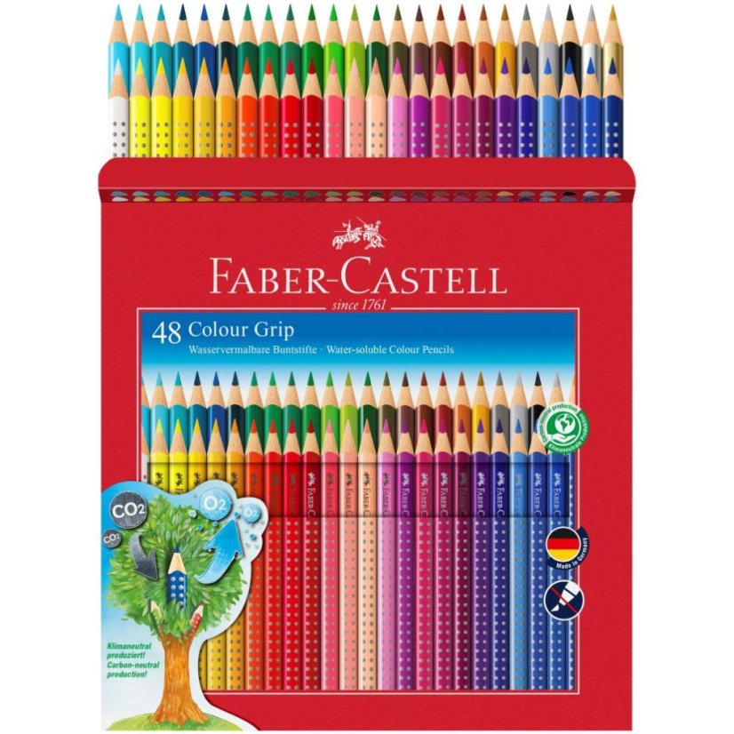 Akvarelové pastelky Colour Grip sada 48 barev v papírové krabičce