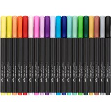 Fixy se štětcovým hrotem Black Edition 20 barev