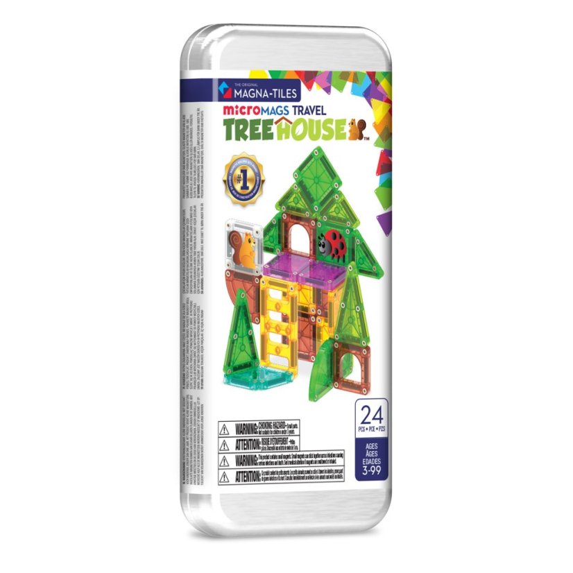 Magnetická stavebnica microMAGS Treehouse Travel Set 24 dielov