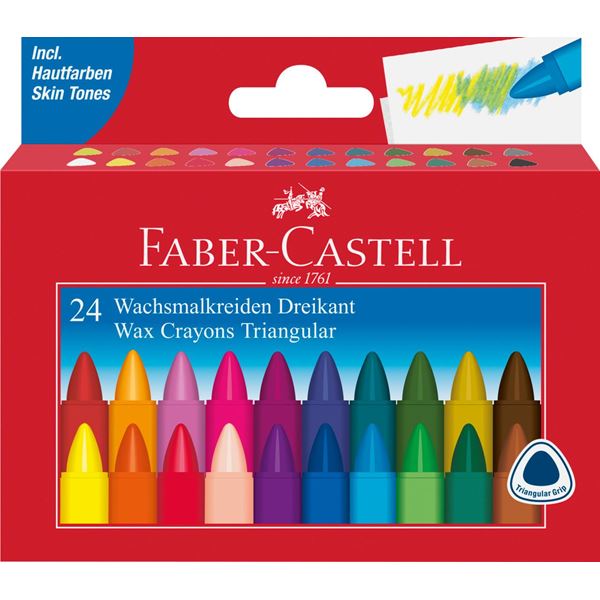 Voskovky Triangular 24 farieb