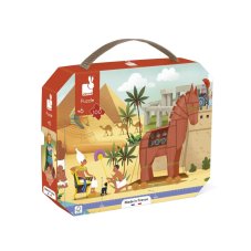 Janod Panoramatické puzzle v kufříku Antika a mytologie 100 dílků