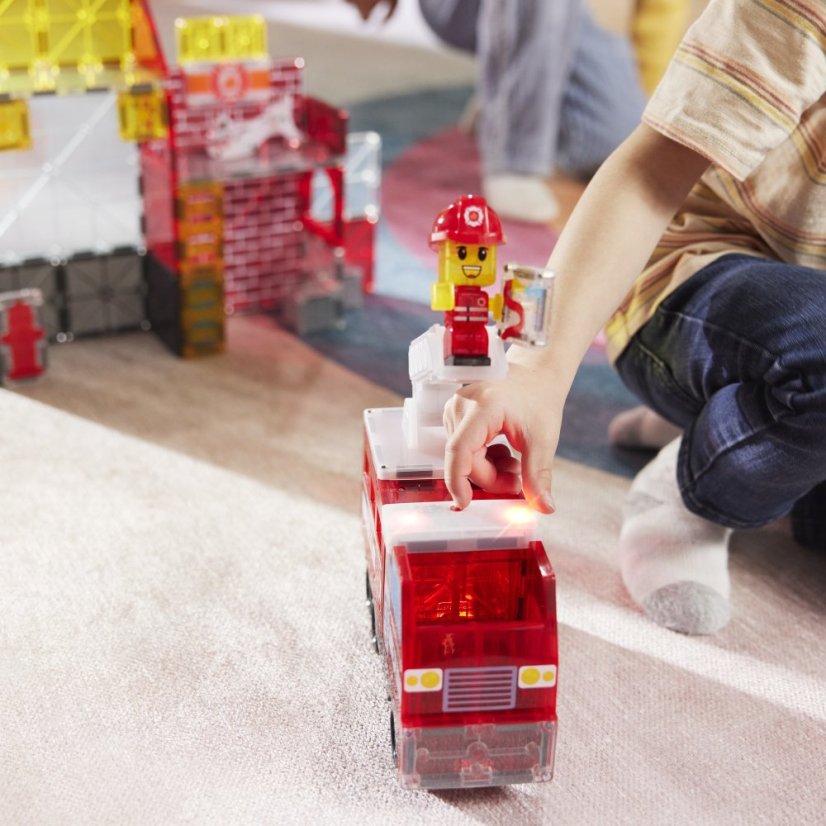 Magnetická stavebnice Magna Tilies - Hasiči - Fire Station 50 dílů