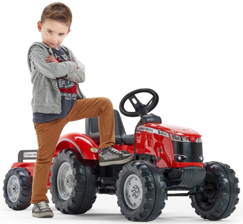 Falk Šlapací traktor 4010AB Massey Ferguson S8740 - červený