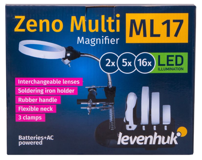Lupa s vymeniteľnými šošovkami Zeno Multi ML17- black