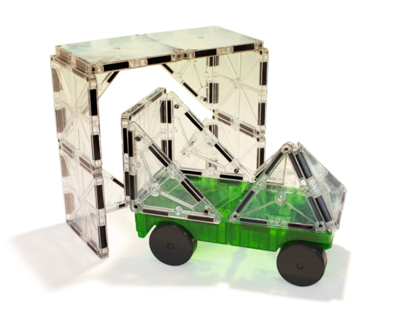 Magnetická stavebnice Magna Tiles Cars Green/Yellow - 2 diely