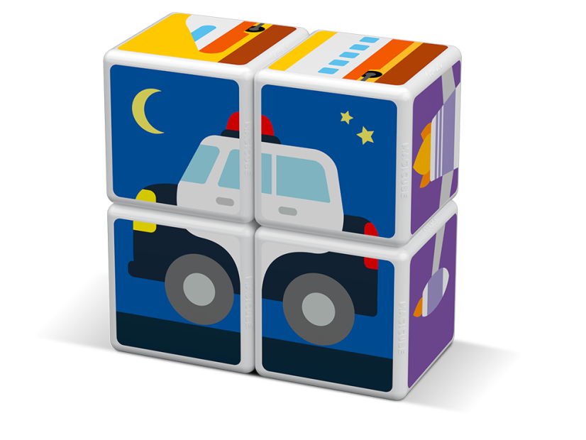 Magicube Transport - Magnetické kocky Doprava 4 diely